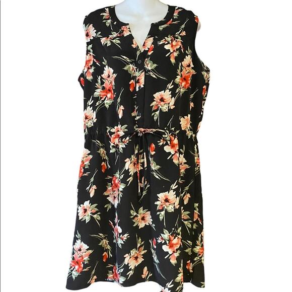 Original by Nicole Miller Women's Large Tropical Print Summer Sleeveless Dress - Picture 1 of 7